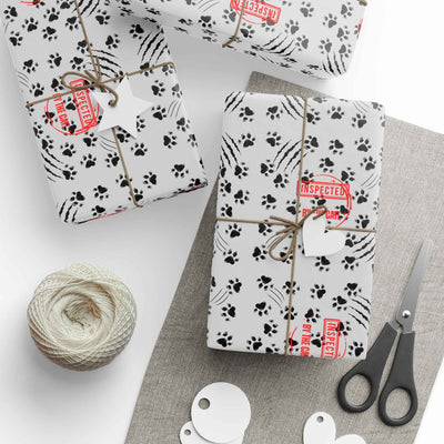 Este regalo fue inspeccionado por un gato – Papel de regalo multiusos