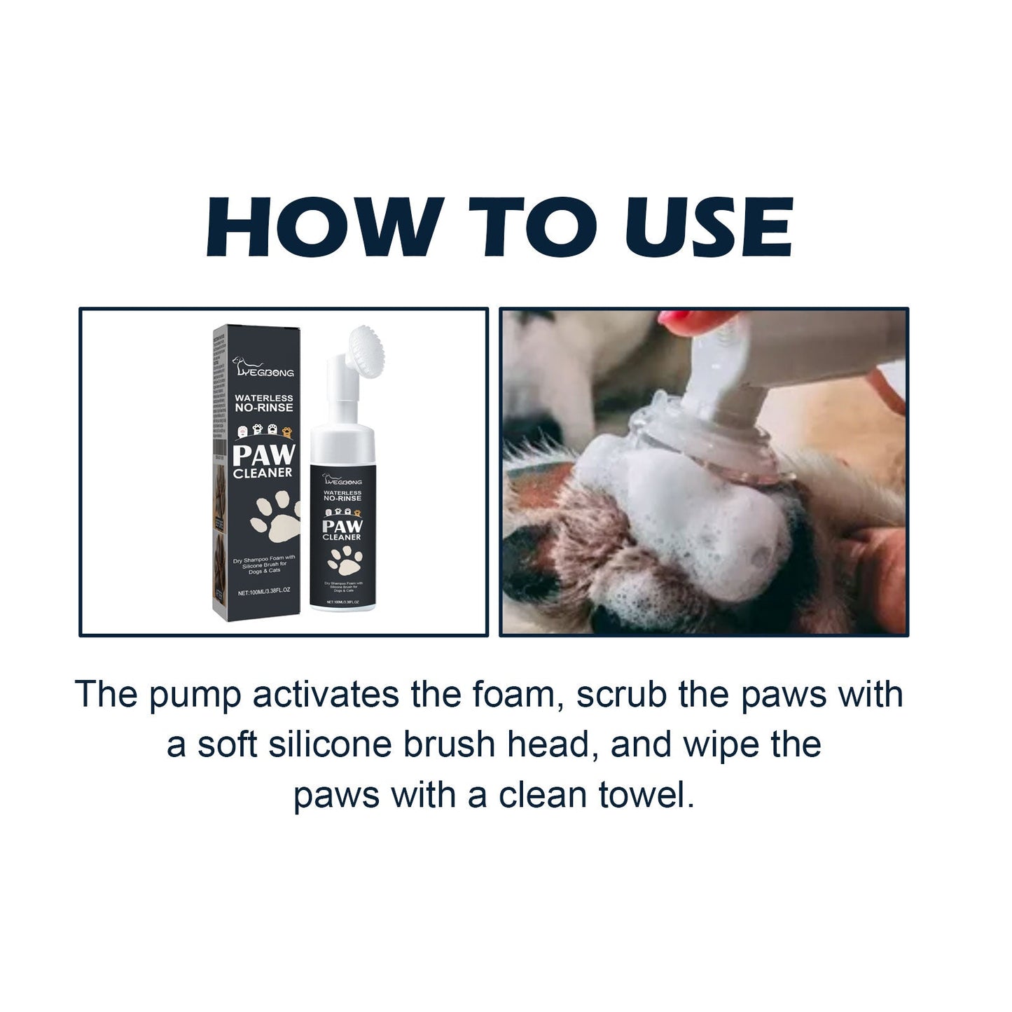 Limpiador de patas premium para perros y gatos