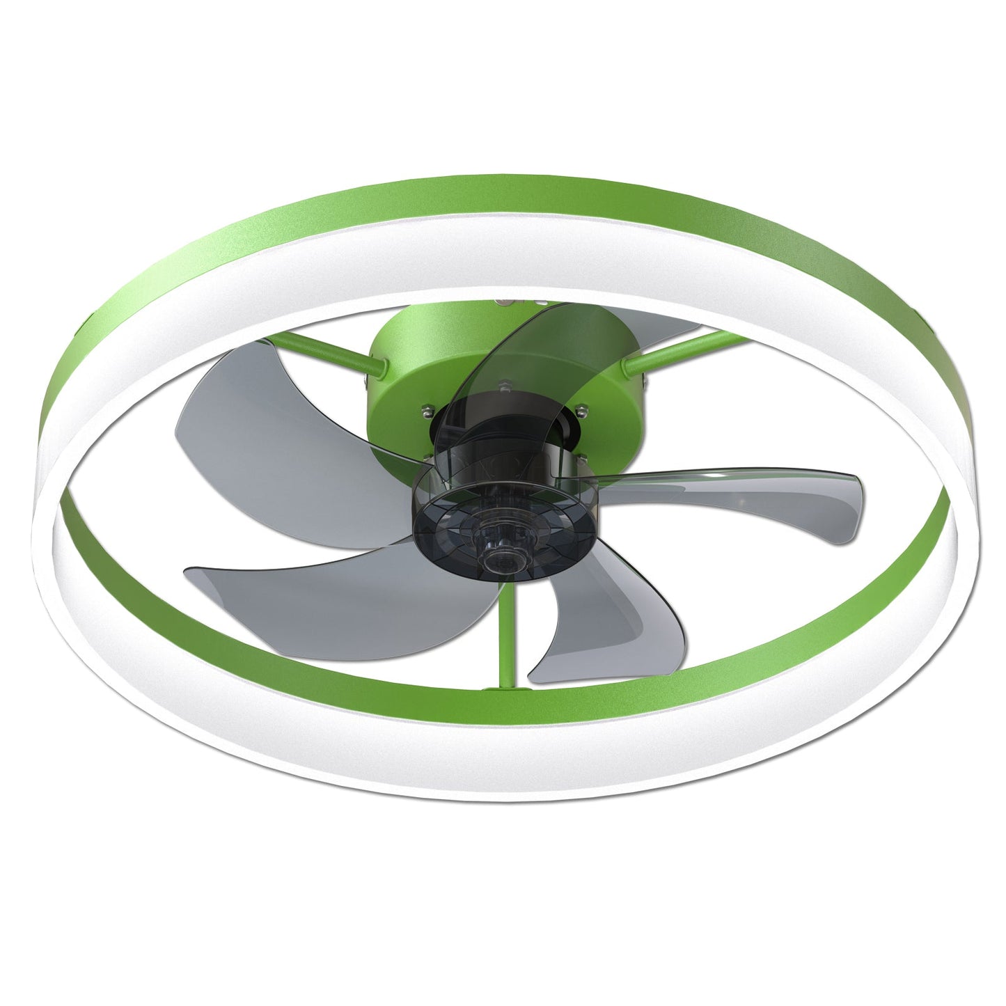 Dimmable LED Ceiling Fan with Modern Design in Green