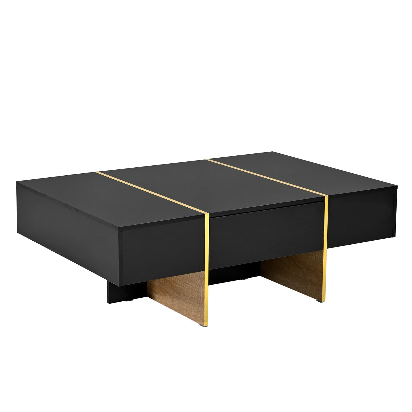 Mesa de café rectangular multifuncional ON-TRANS con cajones