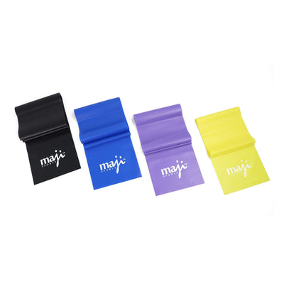 Maji Sports Full Body Exercise and Stretch Bands - 4 Pack