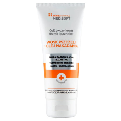 Anida Medisoft Nourishing Hand and Nail Cream with Beeswax & Macadamia Oil