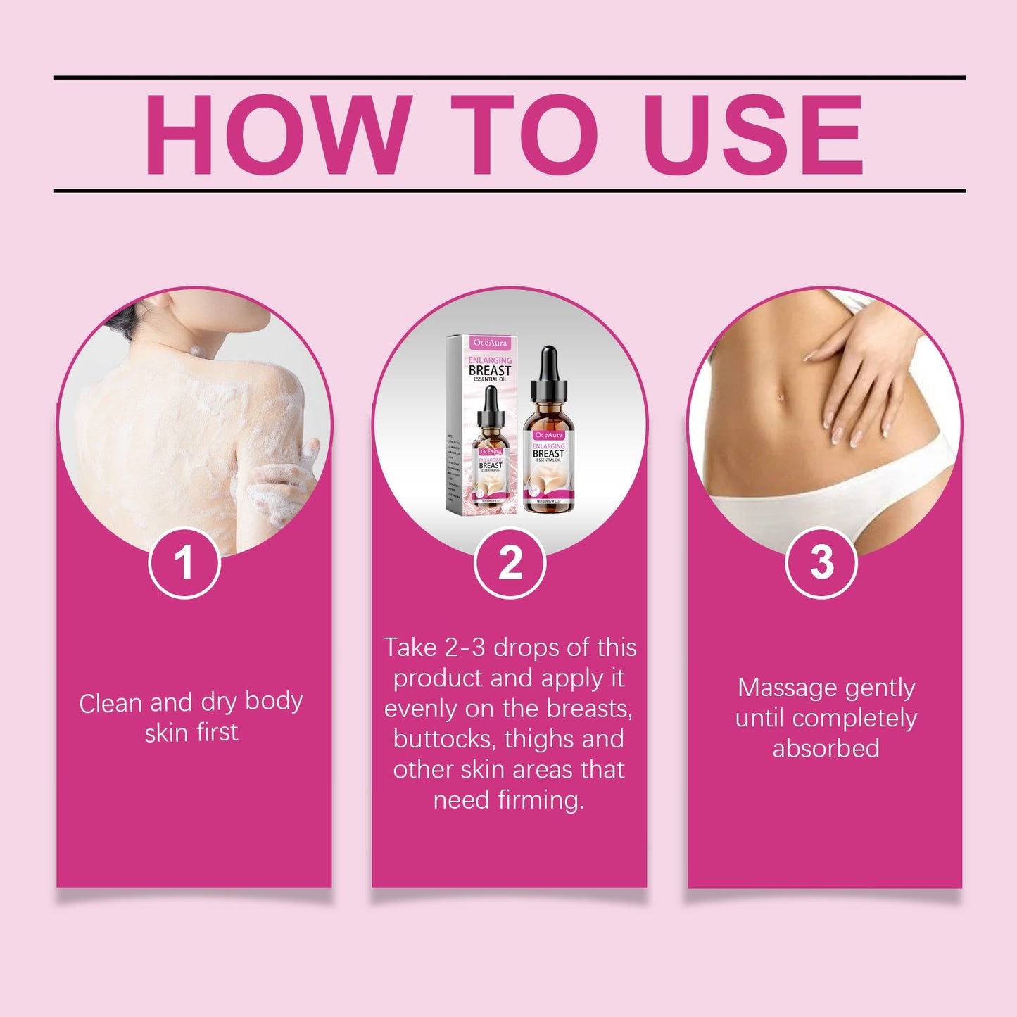 Oceaura Collagen Body Essential Oil Volumizing Lift Chest And Butt Firming Body Sculpting Massage Oil - Korvel