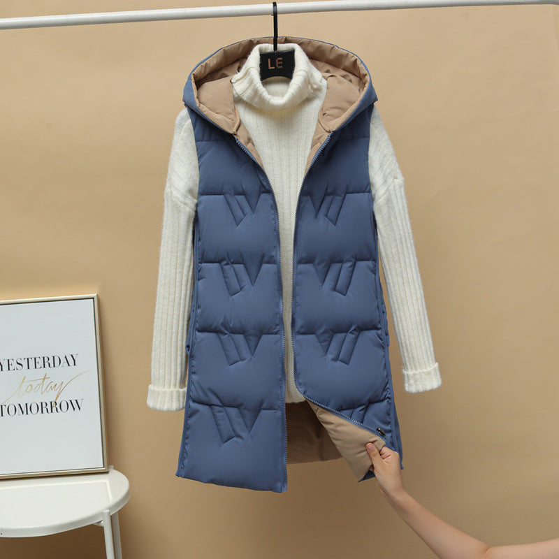Double-Sided Long Vest Jacket - Urban Leisure Style