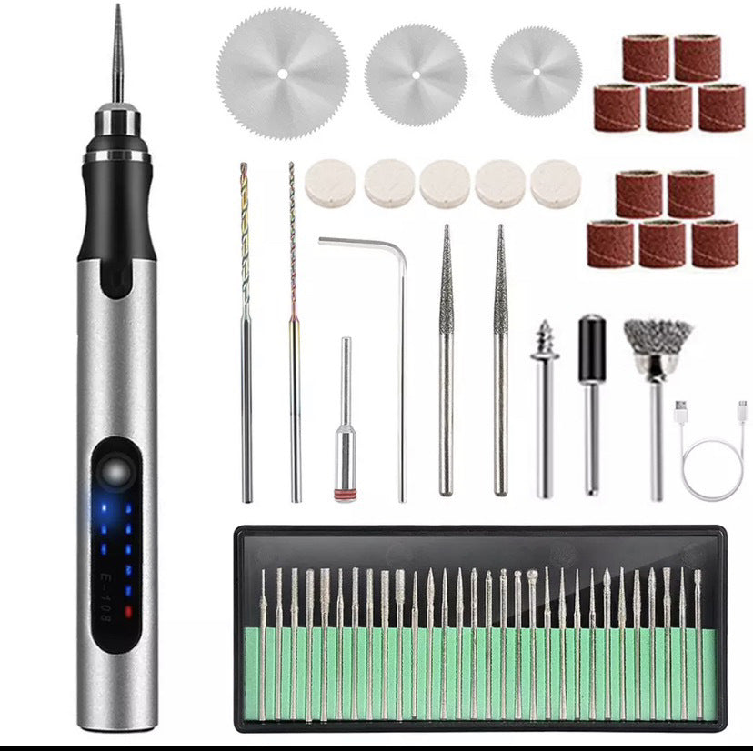 Mini electric carving pen mini electric grinding and polishing machine marking number pen lithium battery - Korvel