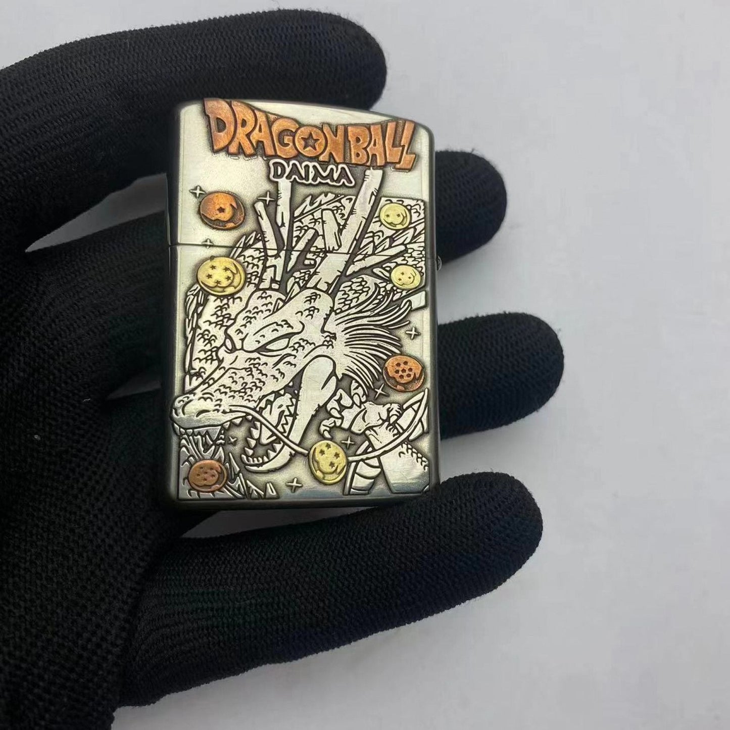 Zorro 902s Dragon Ball Kerosene Lighter - White Copper Armor