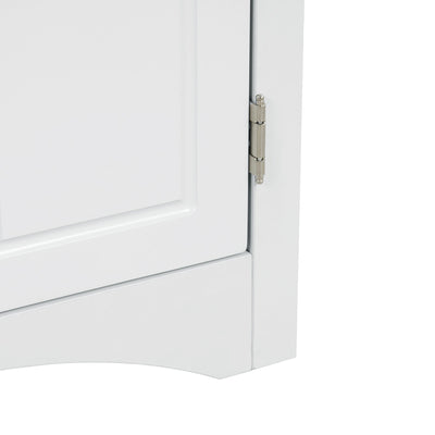 Armoire de rangement triangulaire blanche élégante avec étagères réglables