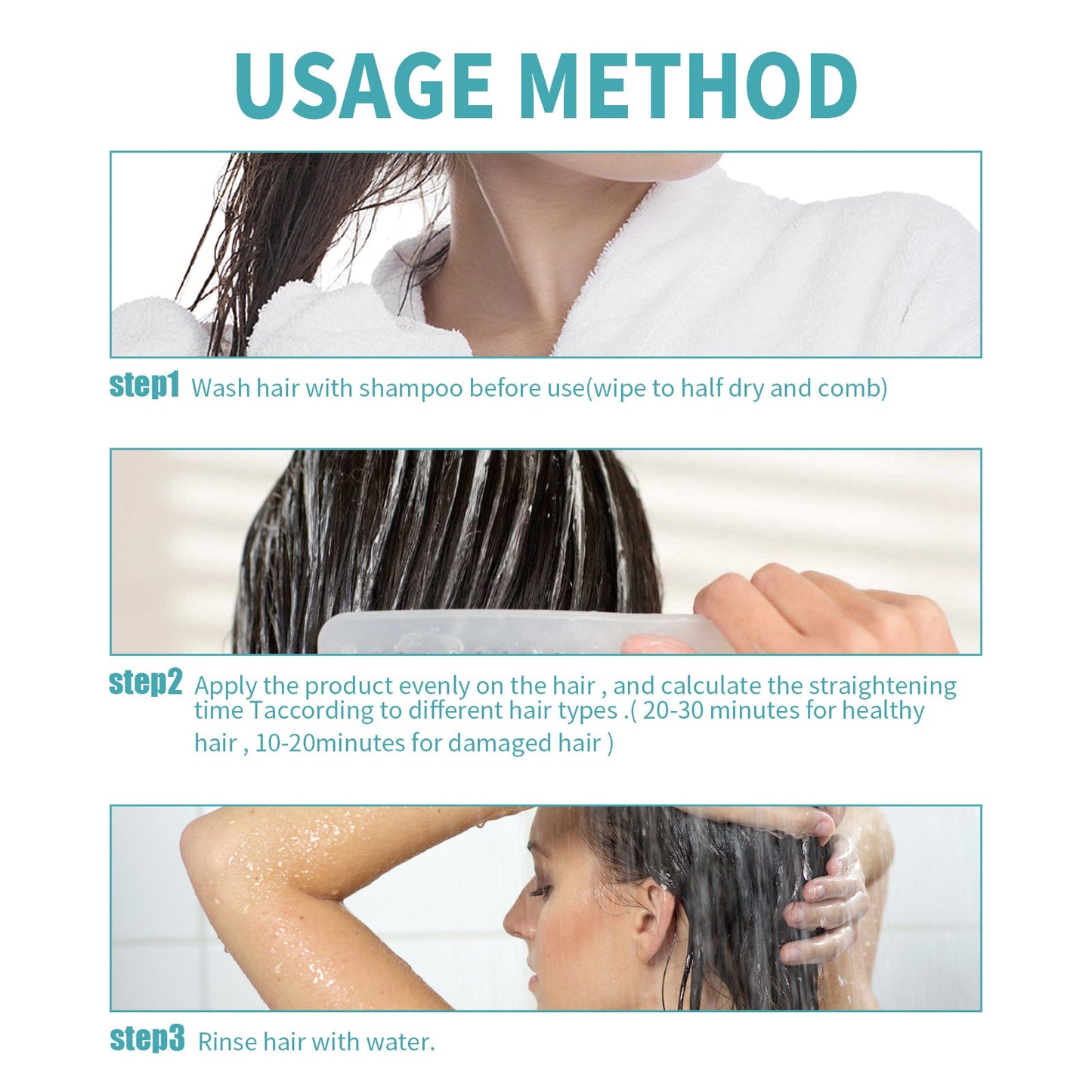 Crème de lissage capillaire au collagène premium