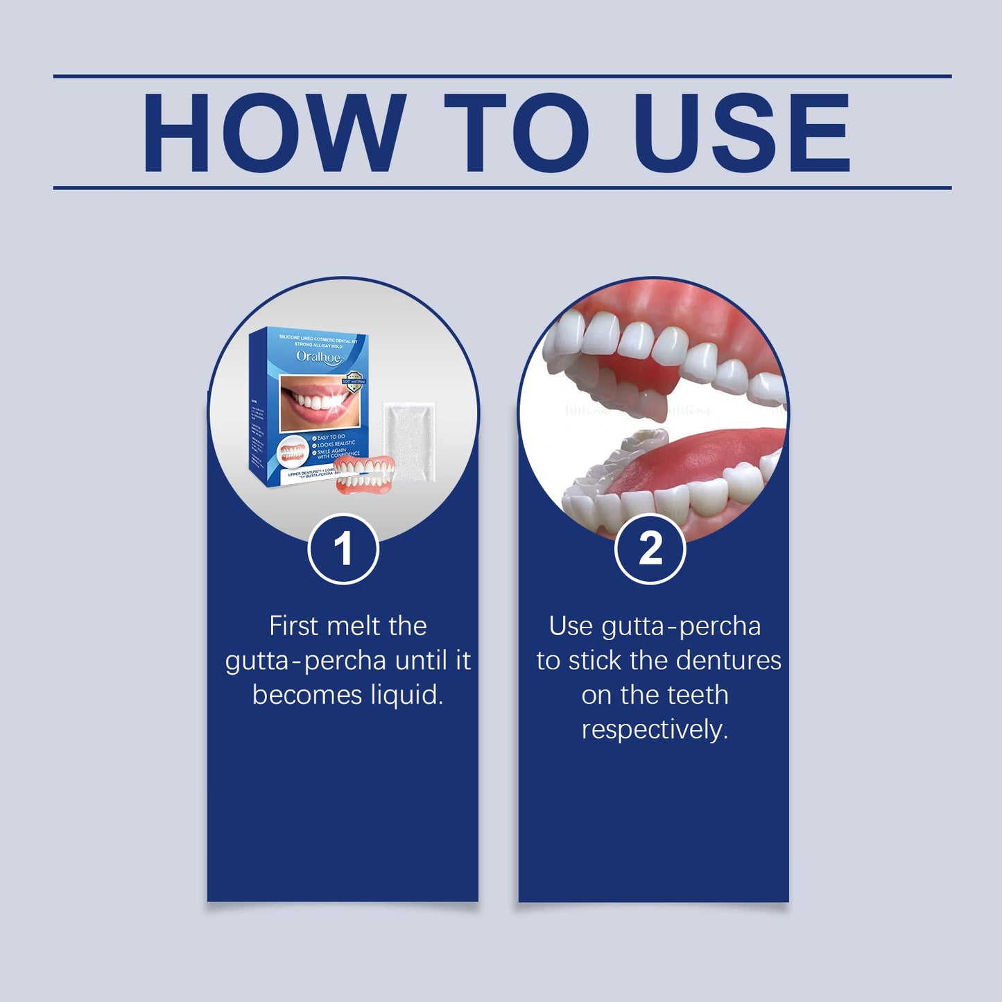 Cosmetic Dentures, Dental Cosmetic Sets To Enhance Smile Appearance Comfortable Material Dentures - Korvel