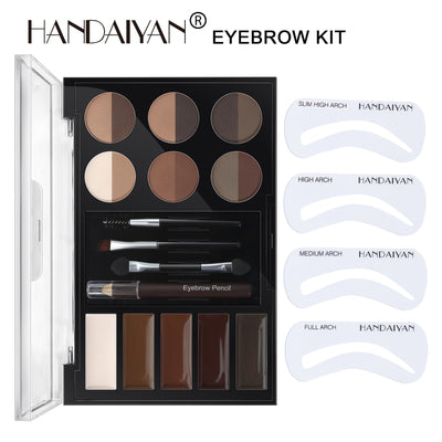 Professional Eyebrow Enhancers Cream Powder Palette Brow Stamp Kit Tattoo Makeup Contour Waterproof Tint Stencil Eyebrow Pencil - Korvel