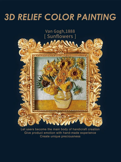 Relief Van Gogh's Sunflowers DIY 3D Oil Painting Kit - Korvel