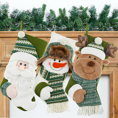 Premium Green Christmas Stockings for Festive Decor