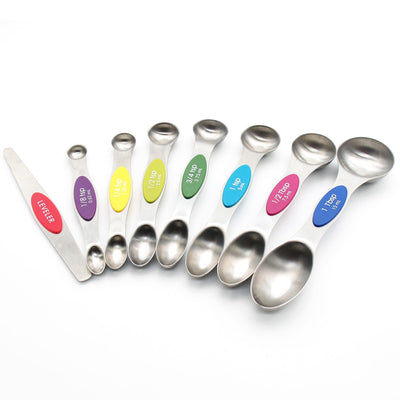 Magnetic Double Head Measuring Spoon Set - 9 Pieces