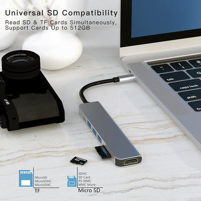7-in-1 Type-C Docking Station for Laptop Expansion