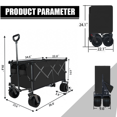 Chariot de Plage Pliable et Compact