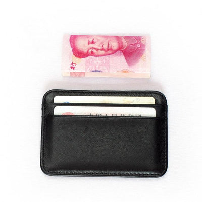 Genuine Sheepskin Leather Card Holder - Slim & Stylish