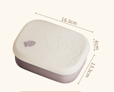 Stylish Food Grade Silicone Lunch Box with Compartments