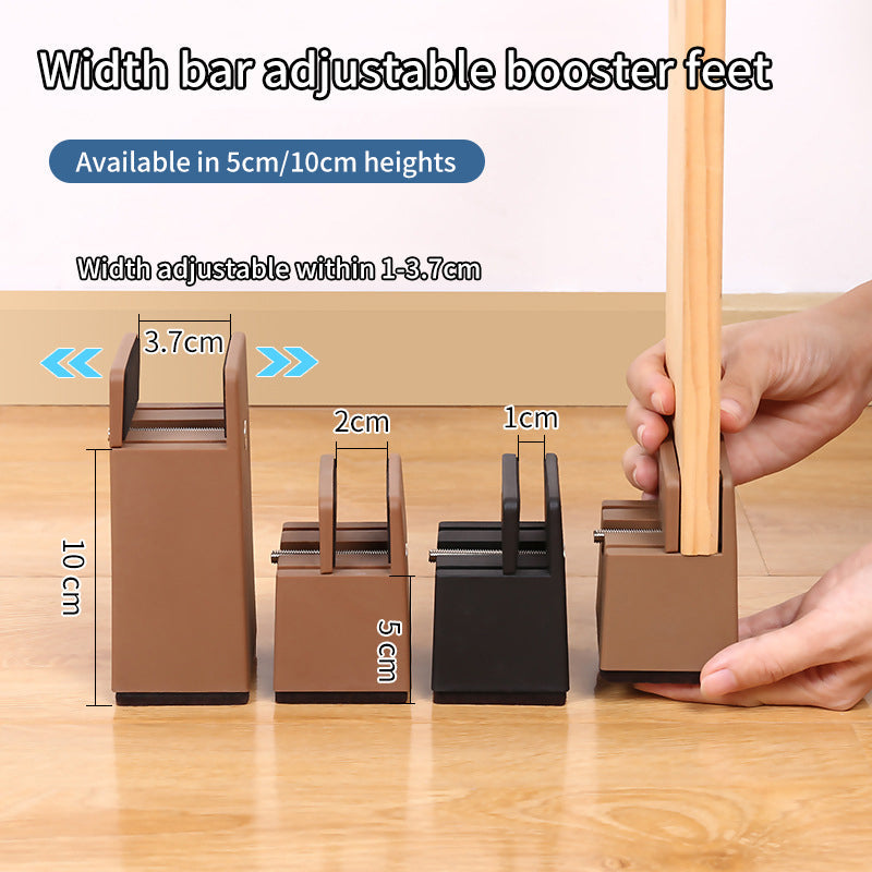 Adjustable Furniture Heightening Feet - Set of 2