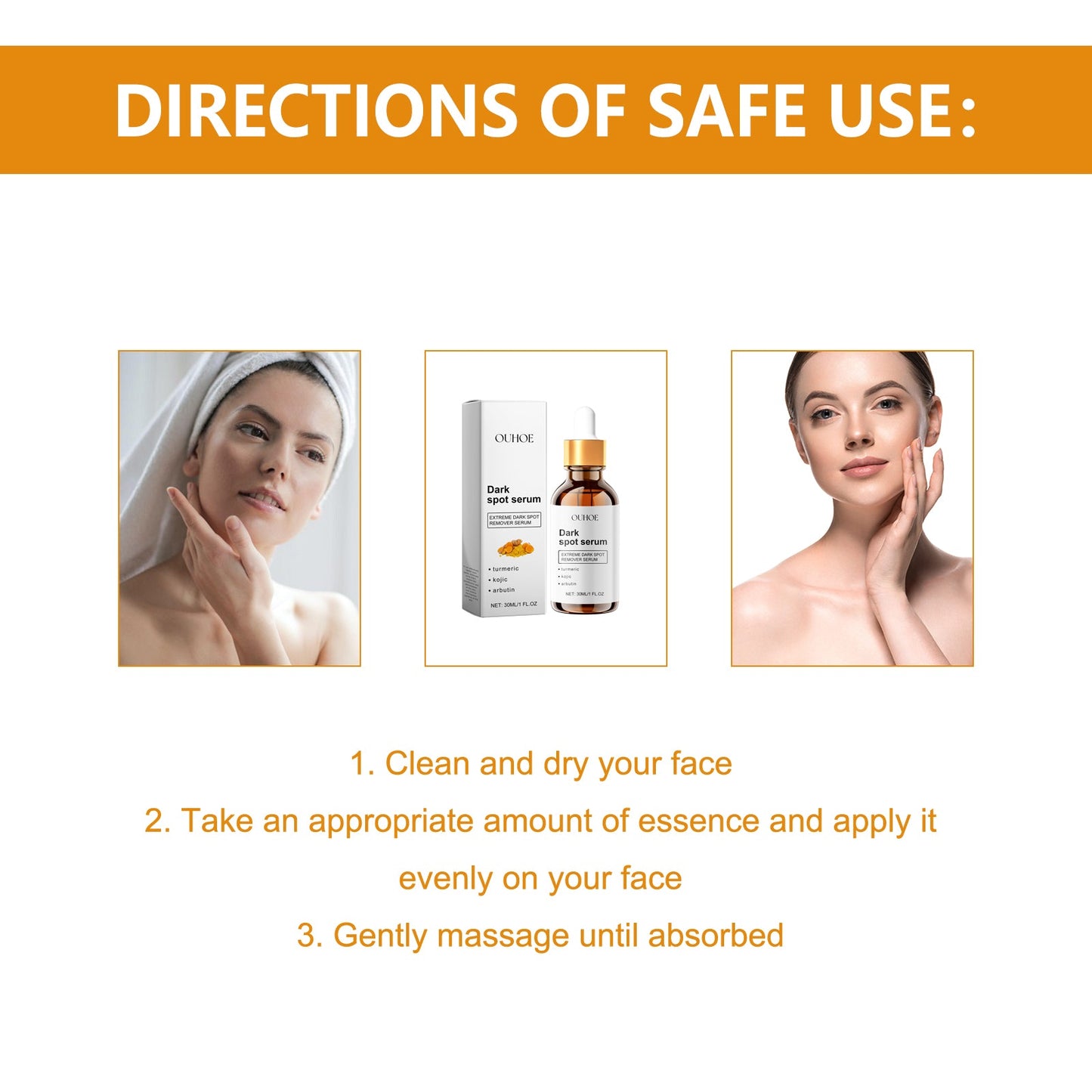 Dark Spot Serum, Hydrating Moist Firming Facial Skin Repair Skin Dark Bright Skin Care Essence - Korvel