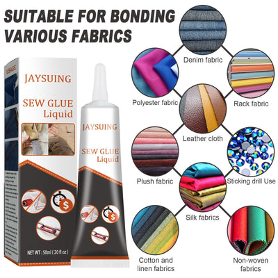 Jaysuing Cloth Repair Glue White Seam Glue Clothing Repair Glue Washable Ironing Cloth Adhesive Glue - Korvel