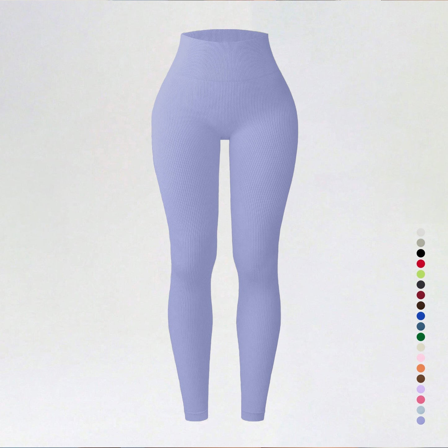 Threaded autumn and winter yoga pants seamless fitness pants high waisted sports yoga clothes leggings - Korvel
