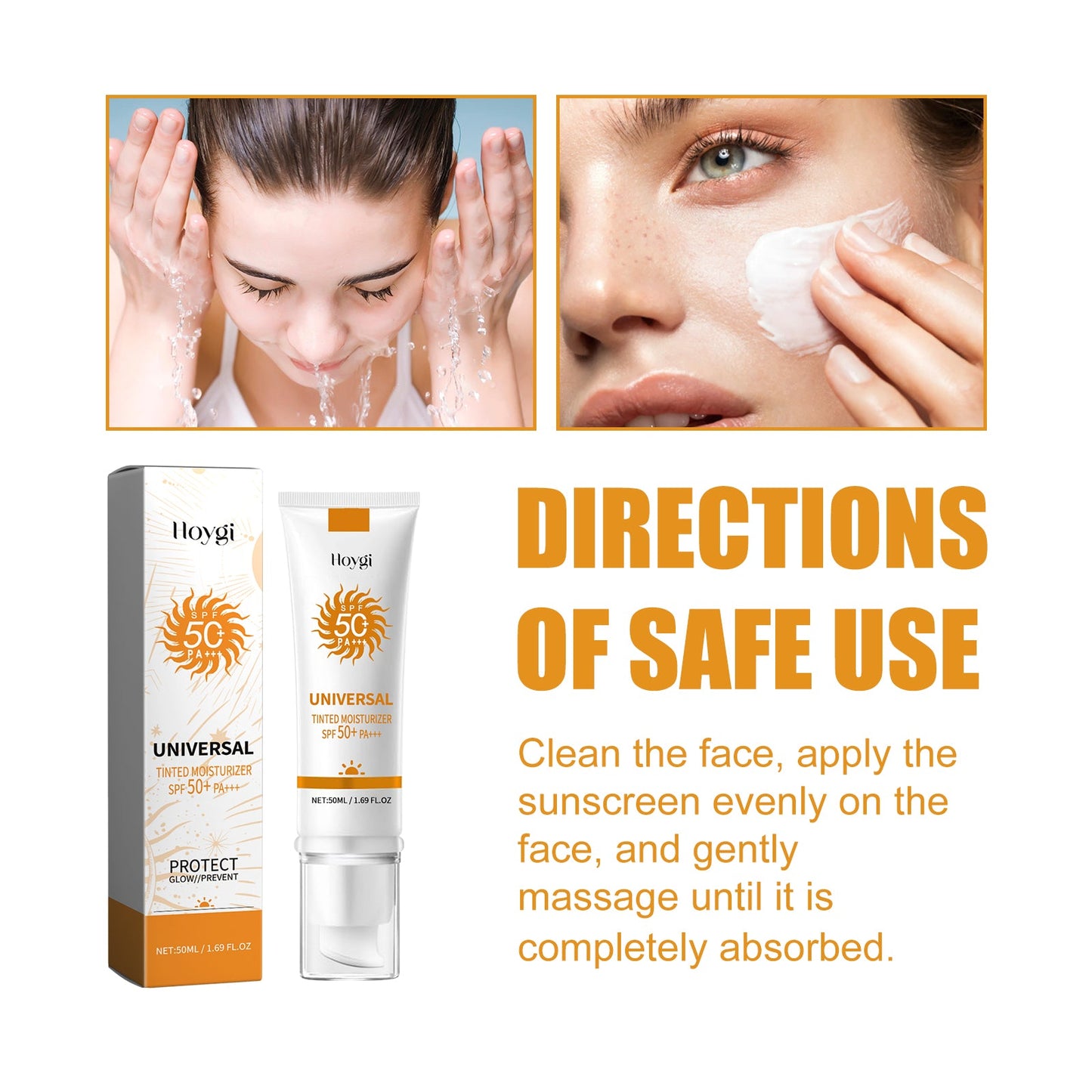 Tinted Moisturizer, Outdoor UV Protection Brightening Skin Hydrating Protective Cream - Korvel