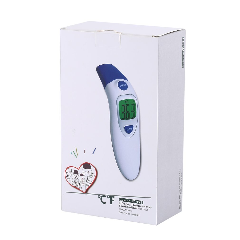 Baby Termometro Digital IR LCD Infrared Dual Mode Adult Forehead Body Ear Thermometer Measurement With Alarm Function Accurately - Korvel