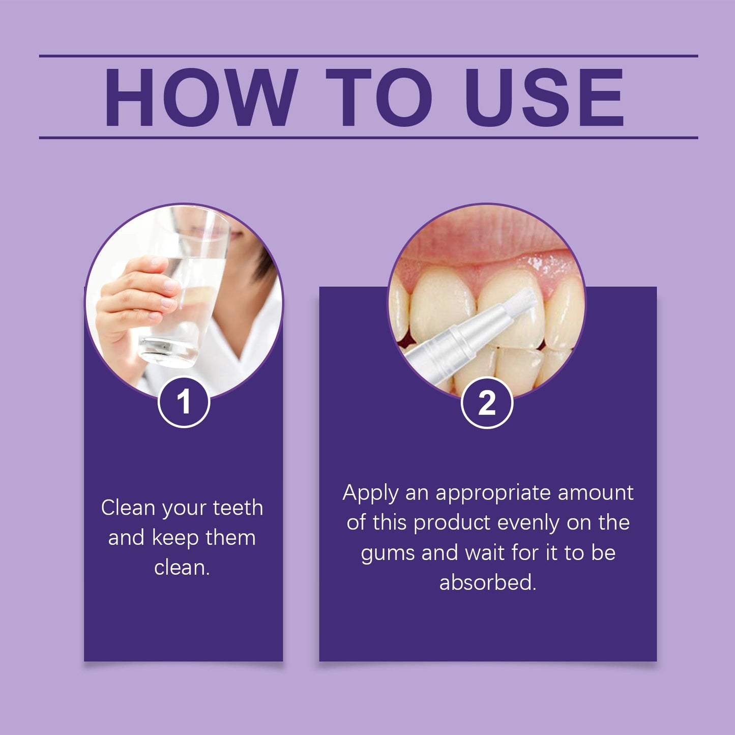Purple Gum Care Gel Deep Cleans Stains And Gently Protects Gums For Dental Care - Korvel