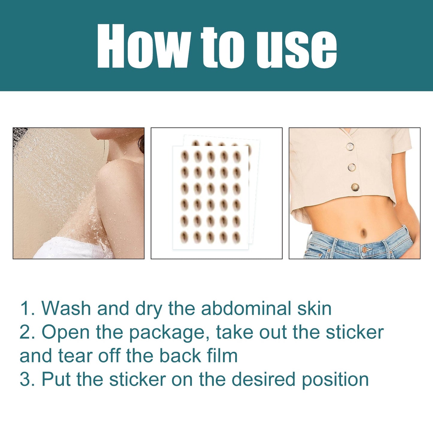 Shaped-up Belly Button Sticker, Height Beauty Body Emulates Waterproof Belly Button Sticker - Korvel