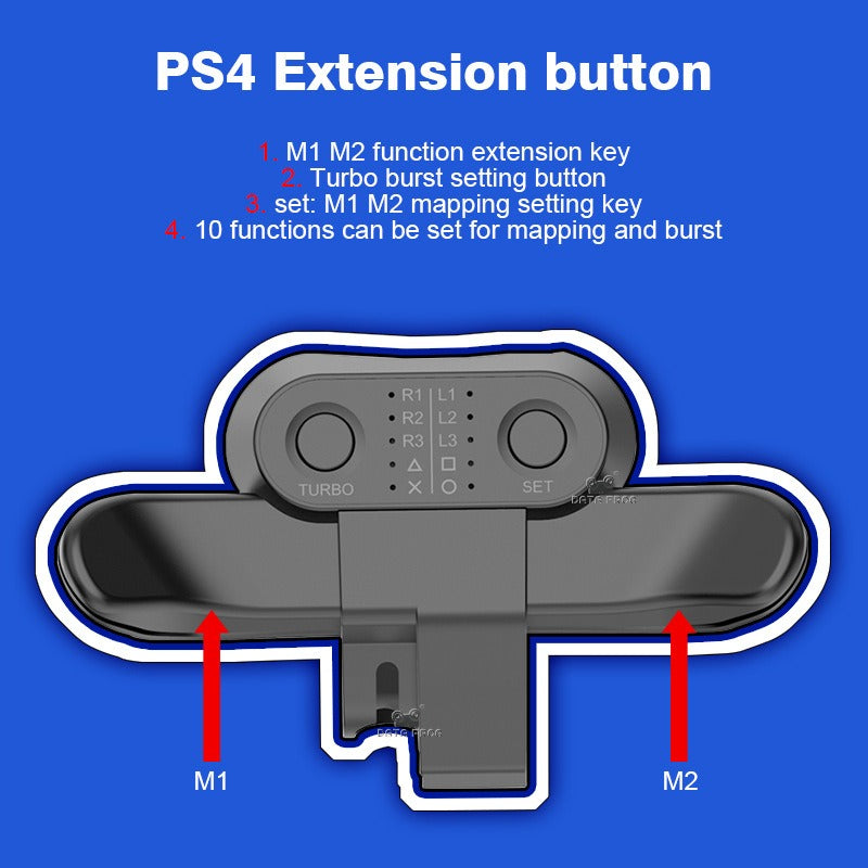 Programmable Back Button Extension for PS4 Controllers