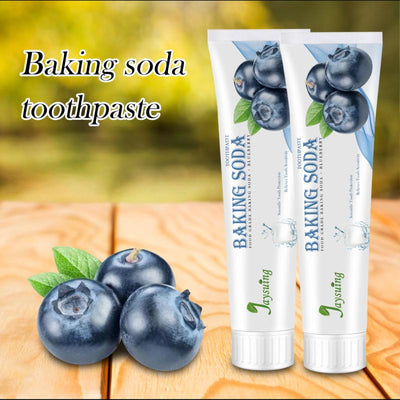 Blueberry Fruit Flavor Baking Soda Toothpaste Bamboo Toothbrush Teeth Whitening Fresh breath Remove stains Oral Cleaning TSLM1 - Korvel