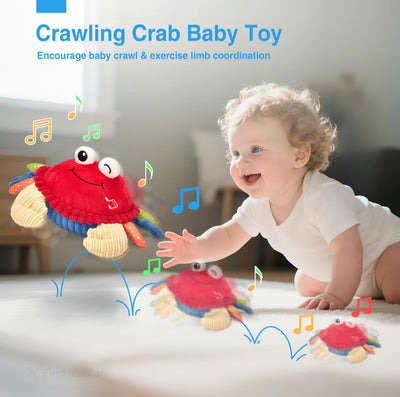 BounceBuddy Musical Crab - Interactive Plush Toy