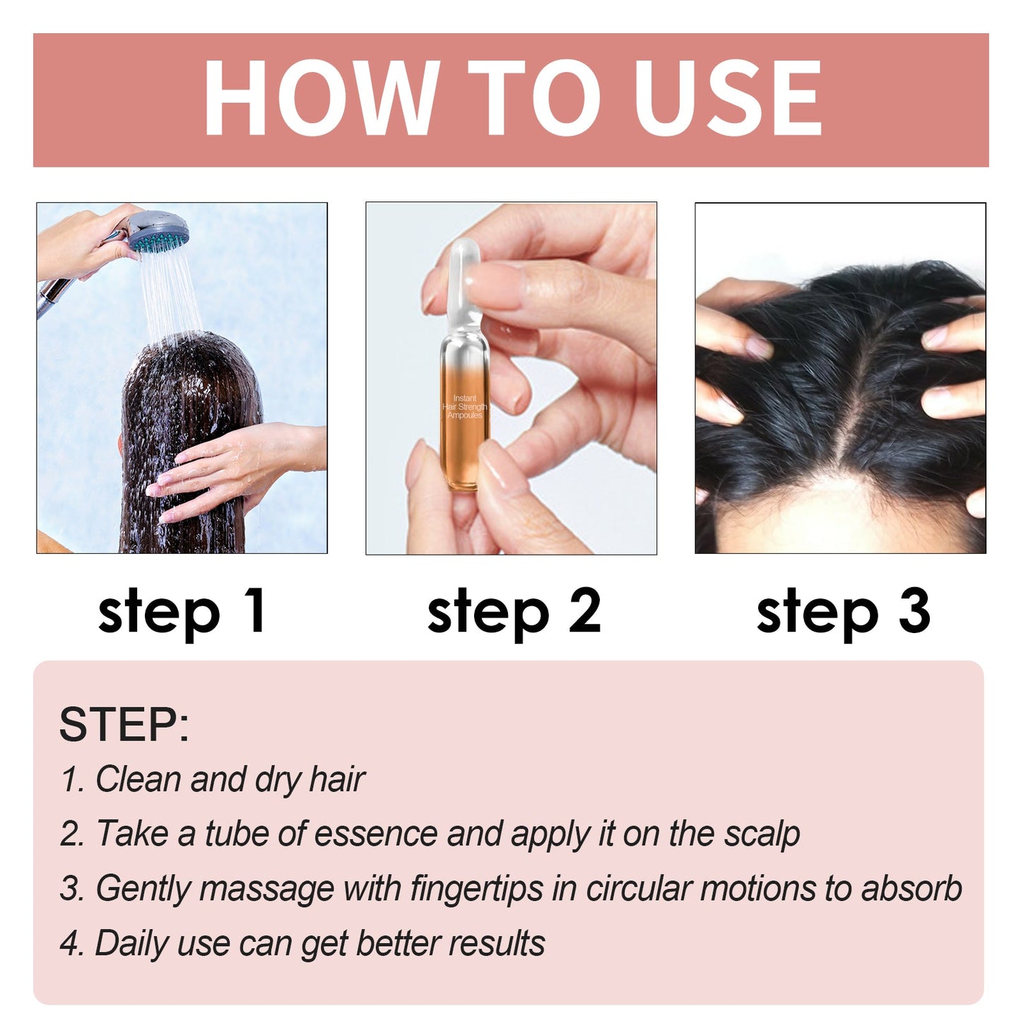 Hair Care Ampere Thick, Strong, Nutritious, Soft And Restorative Scalp Hair Root Massage Solution - Korvel