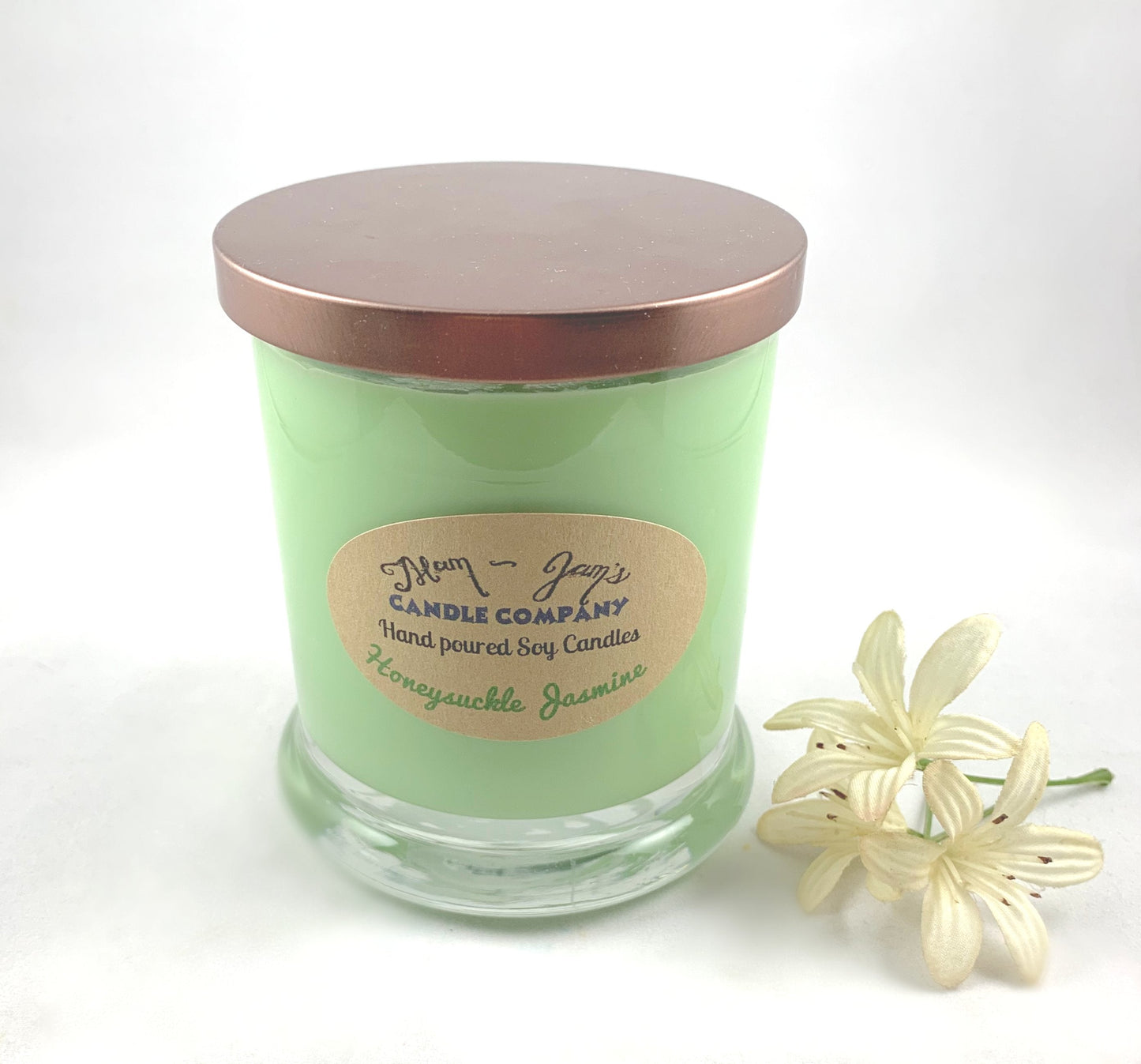 Honeysuckle Jasmine Soy Candle – Sweet & Floral Scent | Mam Jam’s - Korvel