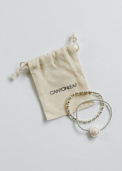 Sterling Silver & Sea Shell Beaded Anklet or Bracelet