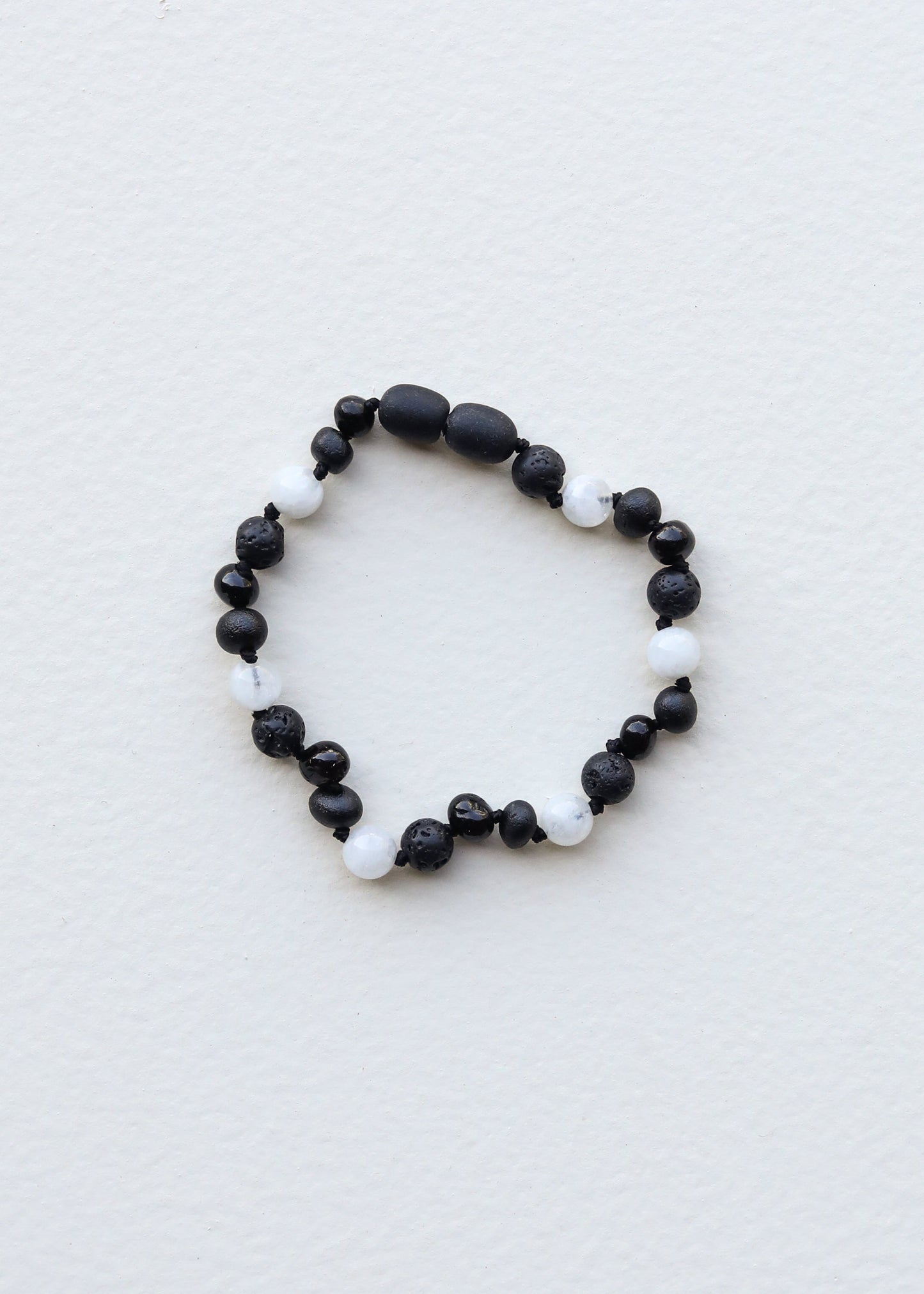 Raw Black Baltic Amber + Moonstone || Necklace - Korvel