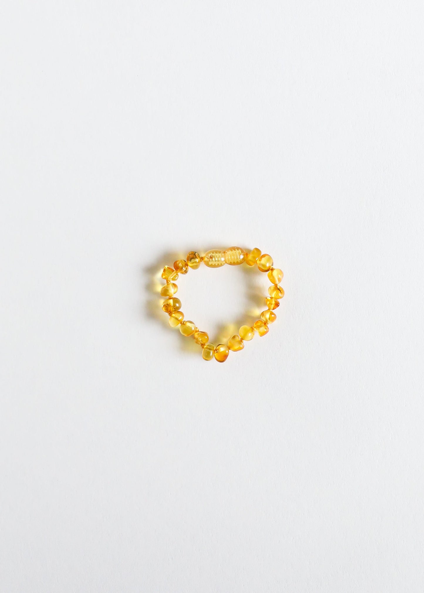 Bracelet ou anklet en ambre baltique poli miel