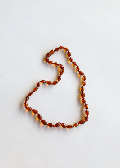 Collar Clásico de Ámbar Báltico Cognac Pulido