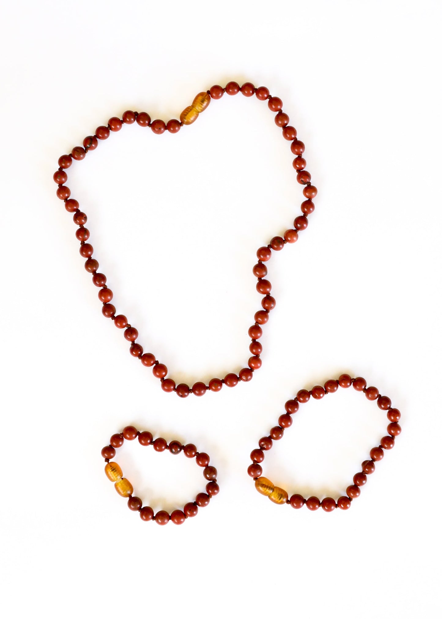 Tobillo o Pulsera de Jaspe Rojo Puro