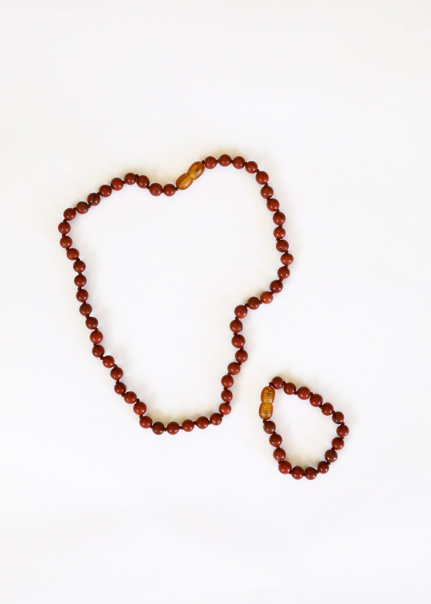 Collar de Jaspe Rojo de Piedra Pura