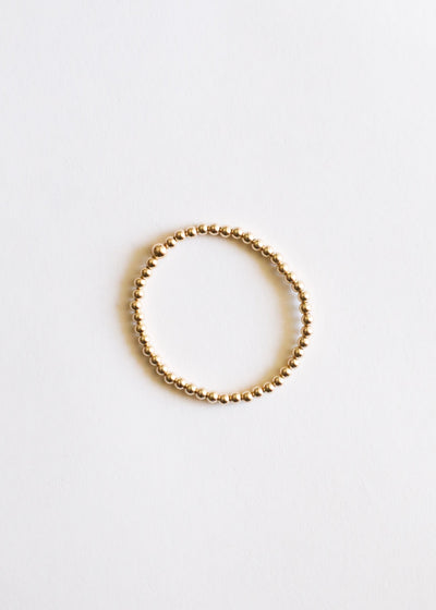 Bracelet ou cheville en perles dorées 14 carats