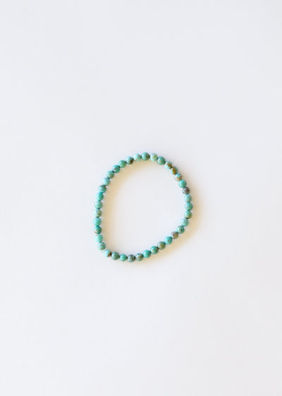 Natural Turquoise, Ombre, and Raw Amber Bracelet Set