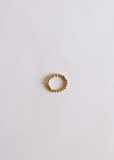 Bague extensible en perles en or 14 carats - Élégance empilable