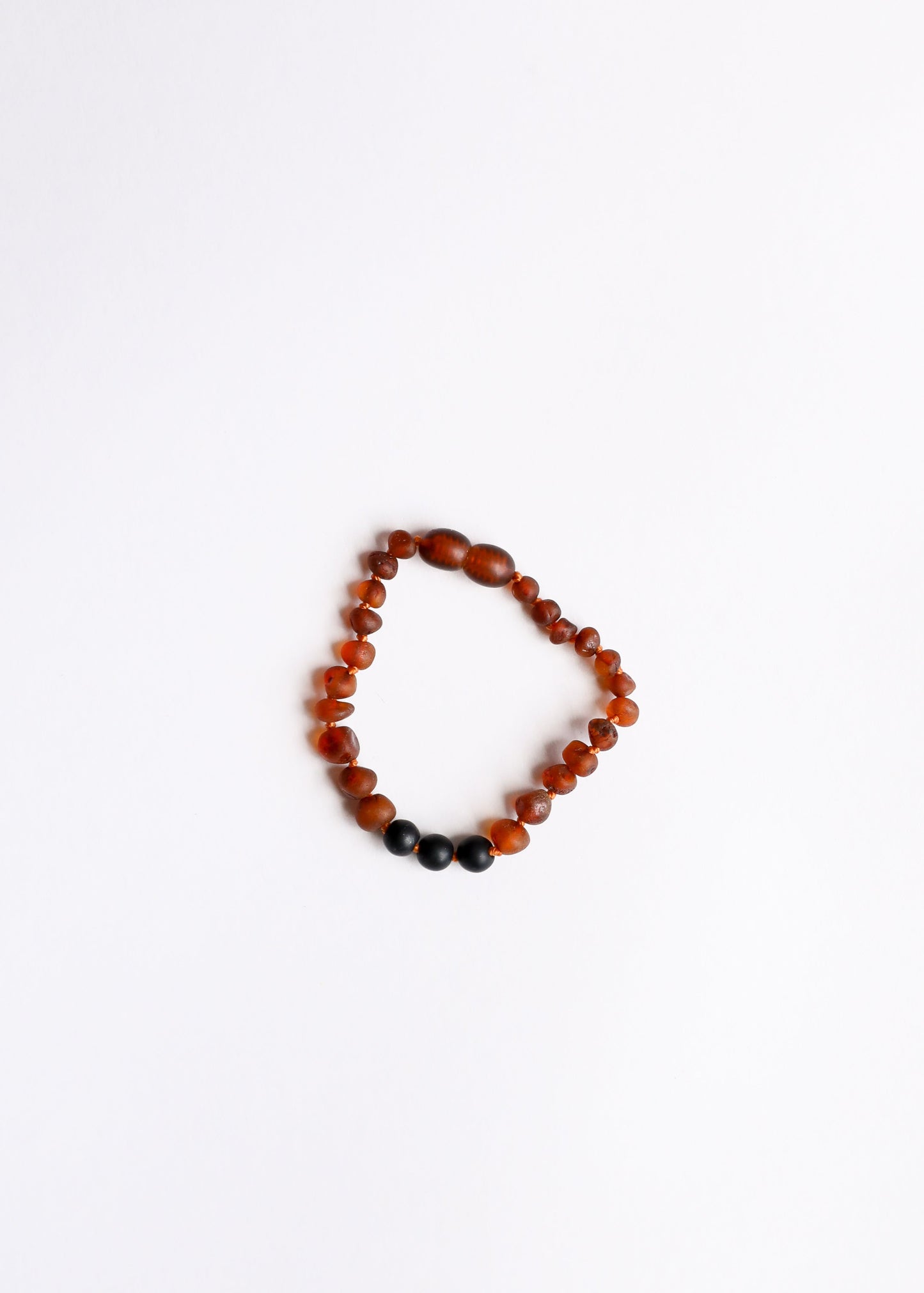 Raw Cognac Baltic Amber & Shungite Bracelet/Anklet