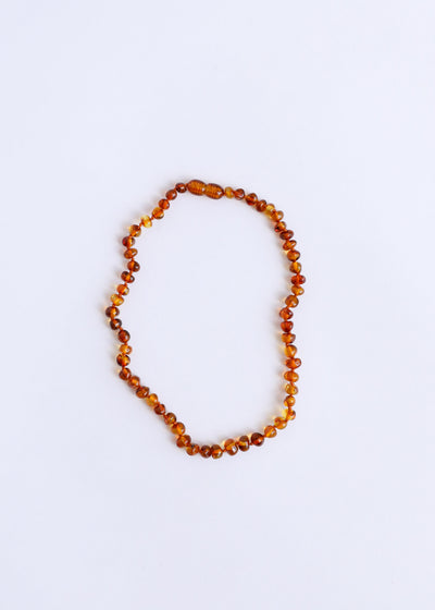 Polished Cognac Baltic Amber || Necklace - Korvel