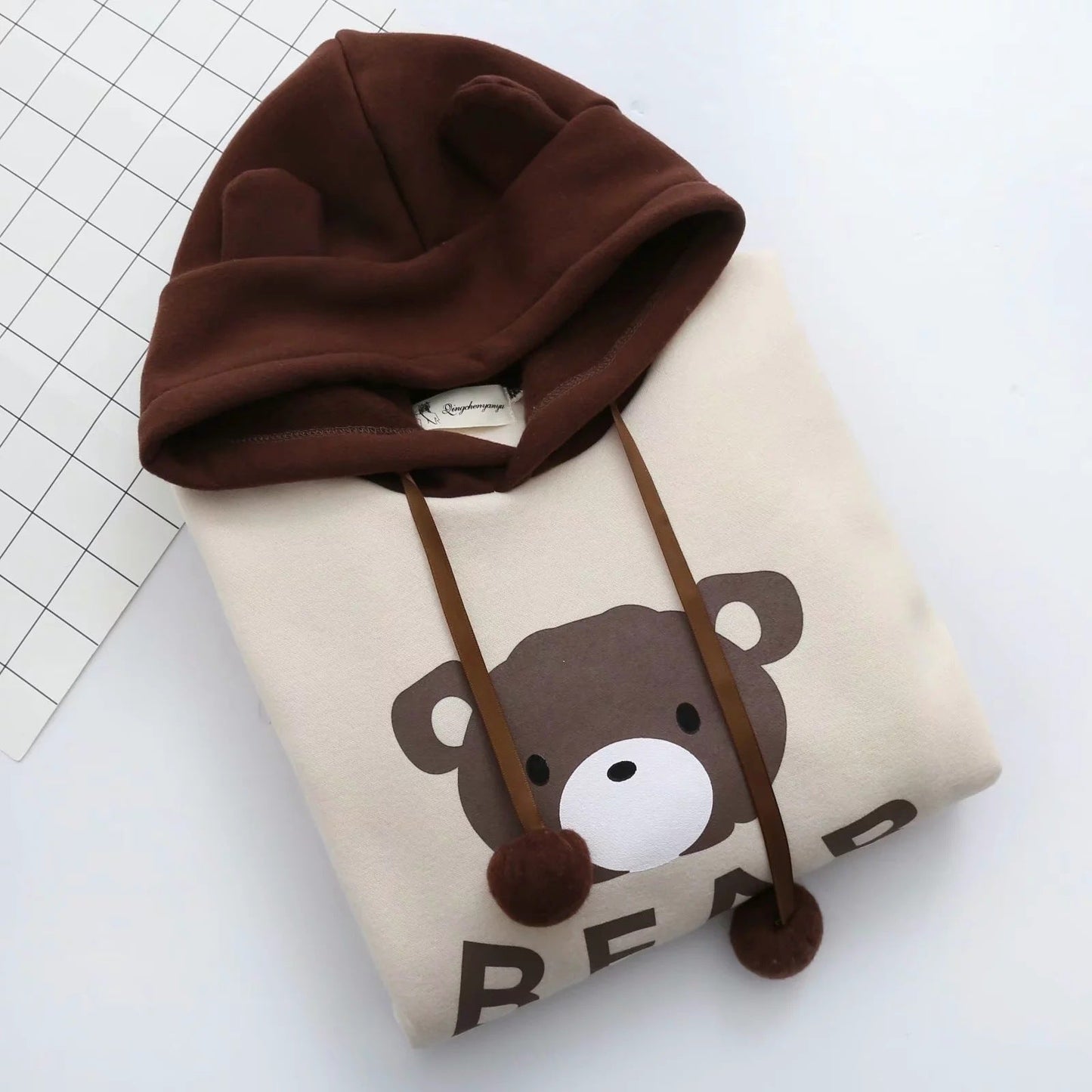 Sudadera con Capucha de Oso para Mujeres - Suéter Acogedor y Bonito
