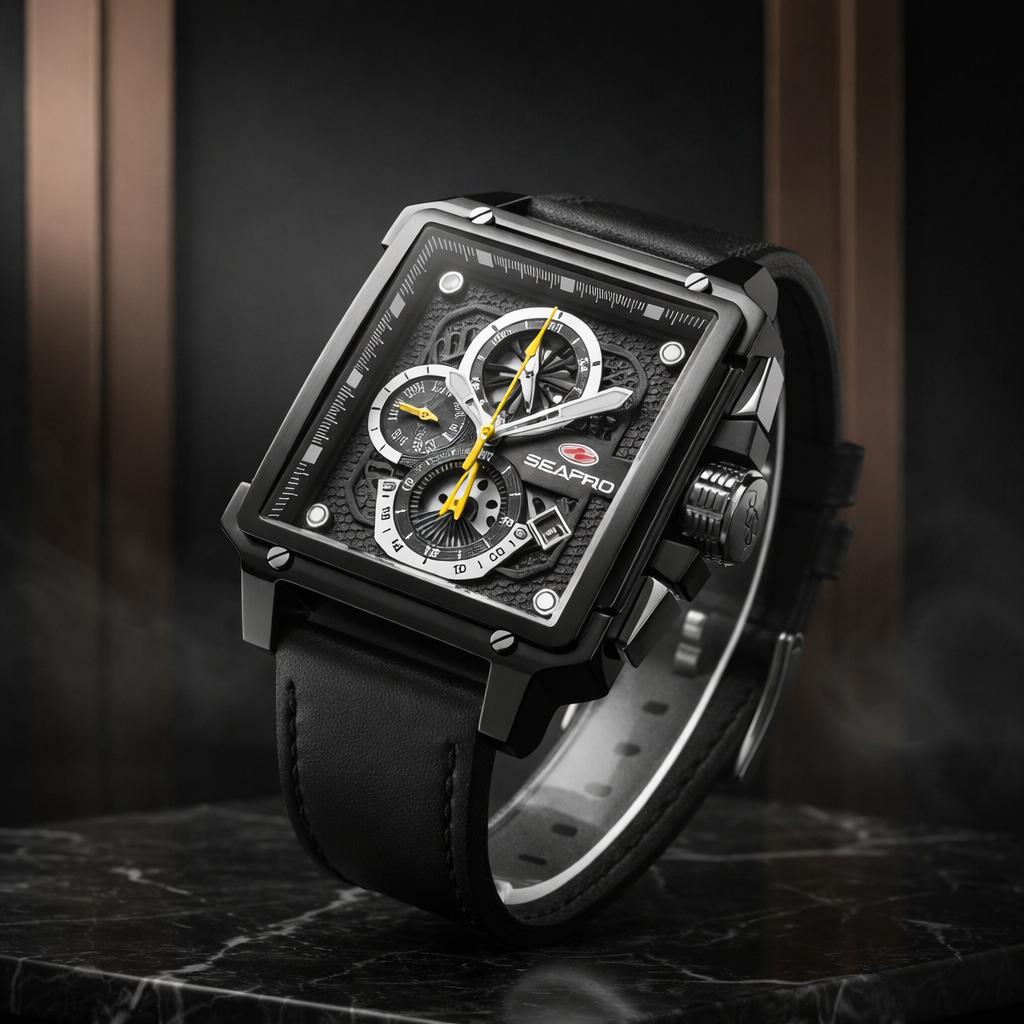 Montre à double chronomètre pour homme Seapro
