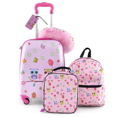 5 Piece Kids Luggage Set - Pink