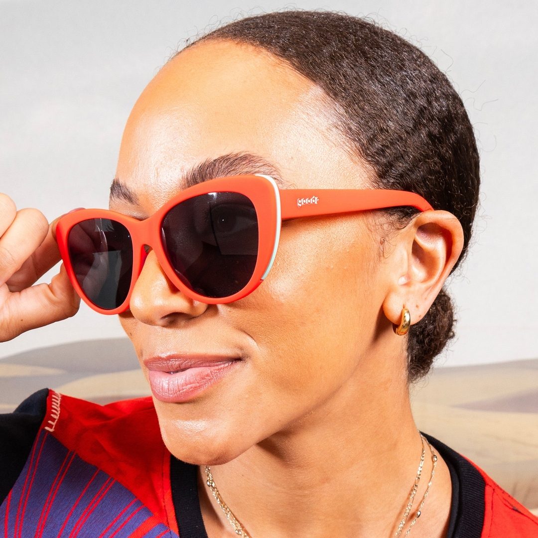 Vibrant Orange Glam G Polarized Sunglasses - Cherry Stem Style - Korvel