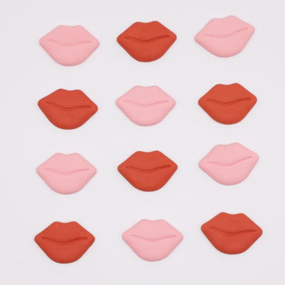 Edible Valentine's Cake Decorations - Royal Sugar Icing Lips